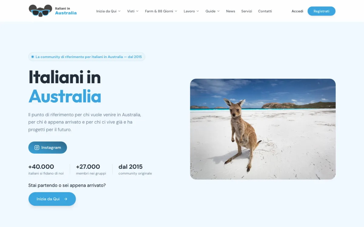 Italiani in Australia homepage